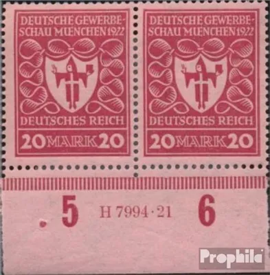 Produktbild von Briefmarken Deutsches Reich 1922 Mi 204a HAN postfrisch Gewerbeschau