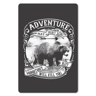 Produktbild von MuchoWow® Mauspad Mousepad Bär - Tiere - Retro - Zitat 18x27 cm - Mousepads - Maus Mat - Pad - Mausunterlage