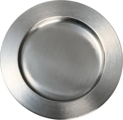 Produktbild von Teller Edelstahl Matt Ø 21cm Kerzenhalter Kerzenteller Untersetzer Tischdeko
