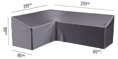 Productafbeelding van Hoes loungeset hoek hoge rugleuning 270 x 210 x 85 x 65 tot 90 cm AeroCover