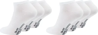 Produktbild von Paolo Renzo Sneaker-Socken Damen & Herren Baumwolle 6 Paar - Uni - Größe 35/38 - Weiß