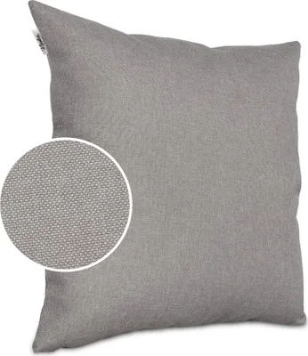 Produktbild von Dekokissen 50x50cm Kissenhülle ohne Füllung Kissenbezug mit Reißverschluss Tizi Leinen-Optik Uni Graubeige