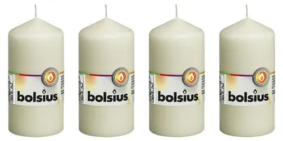 Immagine prodotto di set di 4 candele a colonna - Altezza 12 cm - Diametro 5,8 cm - Avorio