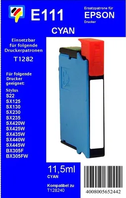 Produktbild von T1282 -cyan - Dr. Inkjet Ersatzdruckerpatrone mit 11,5 ml Inhalt