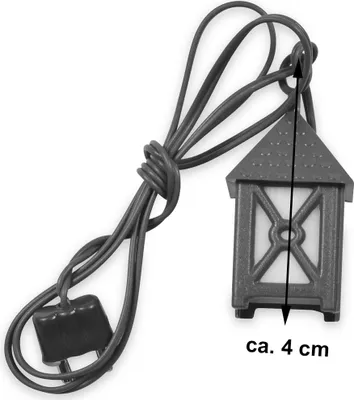 Produktbild von Schwarz Weiße Laterne für Weihnachtskrippe 4 cm - 3,5V E5 | 78238 Krippen Beleuchtung