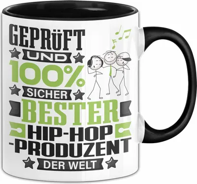 Produktbild von Hip-Hop-Produzent Geschenk Lustiger Spruch für Hip-Hop-Produzent Geschenkidee Bester Hip-Hop-Produzent Der Welt (Schwarz)