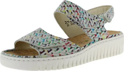Produktbild von Waldläufer 955001 152 299 Damen Sandale Willow Weiss - Multicolor, Weiss, Gr. 31/2