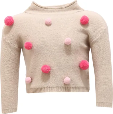 Obrázek produktu pro 2619V maglione bimba IL GUFO lana vlněný béžový svetr dívka dítě