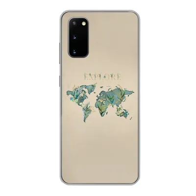 Produktbild von MuchoWow® Handyhülle Schutzhülle Hülle für Samsung Galaxy S20 Weltkarte - Pflanzen - Wasser Silikon Softcase Handy Hülle - Bild