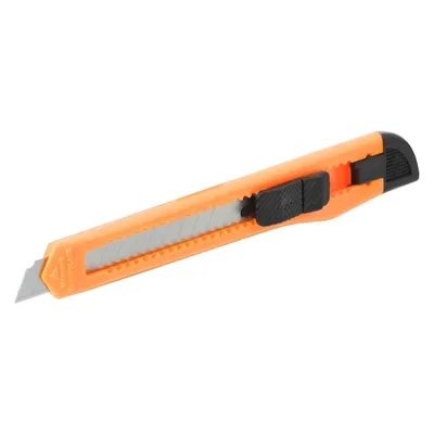 Produktbild von 9-mm-Abbrechmesser – Abbrechmesser mit ausziehbarer Klinge – Stoßfestes Kunststoffgehäuse mit rutschfester Oberfläche – Austauschbare Klinge – Geeignet zum Tapezieren, für Papier, PVC und Haushaltsarbeiten [10816]