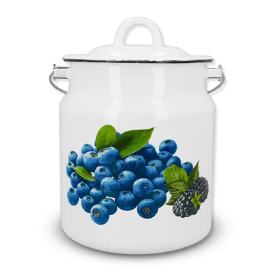Produktbild von Kuketo | 3 l Emaille Milchkanne mit Deckel – Vorratsbehälter Konfitüre Saft Wasser – robuster Emaille Eimer mit Henkel für Küche & Haushalt