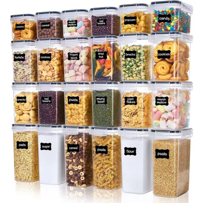 Produktbild von Vorratsdosen mit Deckel luftdicht – 24er Vorratsbehälter Set BPA-frei, Frischhaltedosen zur Lebensmittelaufbewahrung, Aufbewahrungsbox Küche