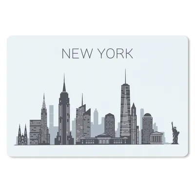Produktbild von MuchoWow® Mauspad Mousepad New York - Amerika - Skyline 27x18 cm - Mousepads - Maus Mat - Pad - Mausunterlage - Büroartikel - Desk Matten