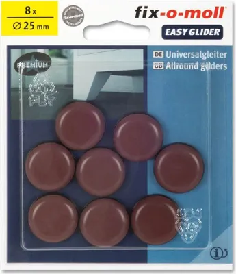 Produktbild von Universal-Gleiter Easyglider fix-o-moll rund 25mm braun