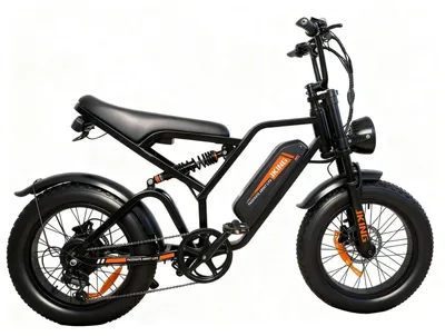 Image de Vélo électrique JKING FXH-009 - Batterie 48V15.6AH 20x4.0 Frein à disque mécanique - Brun