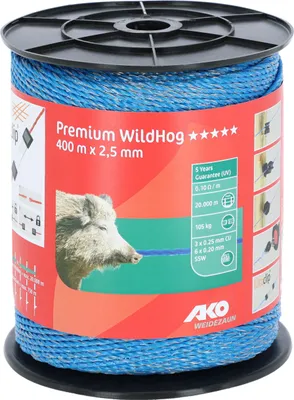 Obrázok produktu pre Lanko AKO Premium WildHog, modré 3x0,25 Cu, 6x 0,20 SSW 400 m na použitie vo voľnej prírode