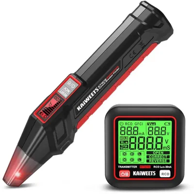 Produktbild von KAIWEETS KT301E Sicherungsfinder Set – LCD, Leitungssucher, Steckdosentester