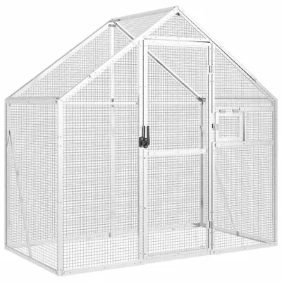 Produktbild von vidaXL Voliere Silbern 179x100x185 cm Aluminium