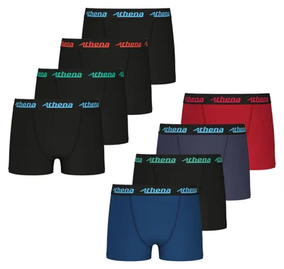 Produktbild von Athena Boxershorts für Jungen, Schwarz/Schwarz/Schwarz/Preußischblau/Schwarz/Mar