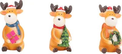 Produktbild von Weihnachts -Rentier -Ornament Harz Statue Cartoon Netter Elch Figur Tabletop Desktop