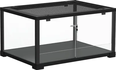 Obrázek produktu pro Vivárium pro plazy, 86 l, posuvné dveře, bezpečné, 60x45x32 cm