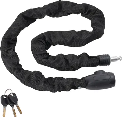 Produktbild von SucceBuy 1,22 m langes Fahrradkettenschloss, 8 mm robustes Sicherheitsschloss mit Diebstahlschutz, 4 Schlüssel, ideal für Fahrrad, Motorrad, Roller, Tür, Zaun, Tor