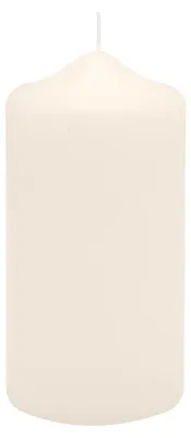 Produktbild von Spitzkopf Stumpen Kerzen Elfenbein 12 x Ø 6 cm, 12 Stück