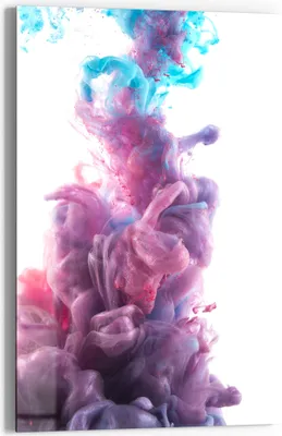 Produktbild von DEQORI Glasbild Echtglas 60x90 cm 'Magische Farbwellen' Wandbild Bild modern Deko