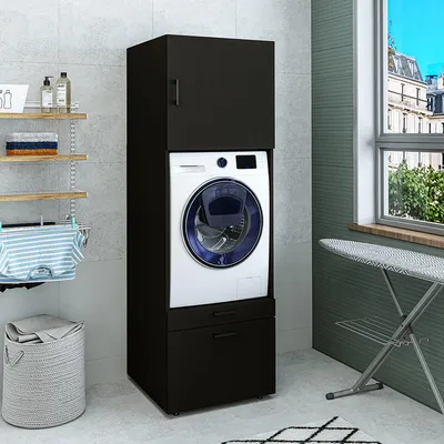 Image de Roomart SÉRIE 2 Meuble-lavabo 67 cm de large, chêne noir