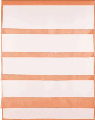 Image de Bistrots à froncer avec passage de tringle "Sky" en 80x110 cm - Orange