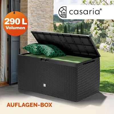 Image de CASARIA Coffre de rangement XXL Anthracite 290L