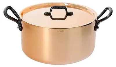 Obrázek produktu pro de Buyer 6466.16 měděný litinová ouška poklice průměr 16 cm nevhodné na indukci