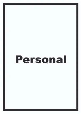 Produktbild von Personal Schild mit Text hochkant A6 Rückseite selbstklebend