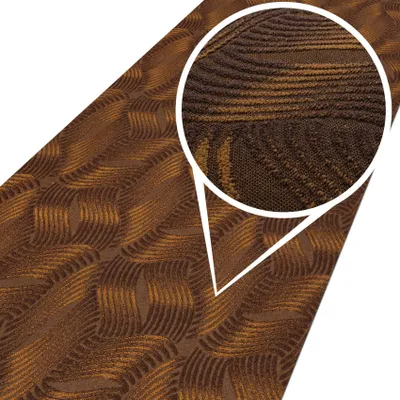 Produktbild von Flurläufer Premium Küchenläufer Teppichläufer Textil JULIANNA Braun Wellen Robust Breite 100cm Länge 220cm