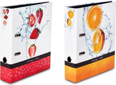 Produktbild von 2 verschiedene Motivordner "Livepac Fruits"  / DIN A4 / "Erdbeere + Orange"