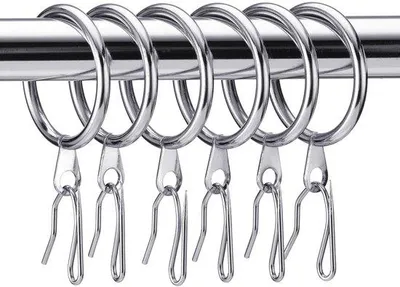 Produktbild von Metallene Vorhangringe 30 Stück silber 42 mm