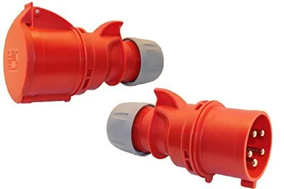 Produktbild von SET CEE Kupplung und Stecker 32A 5-polig 400V Starkstrom PCE