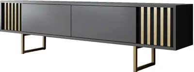 Obrázok produktu pre Skye Decor, Gold Line - antracitová, zlatá, TV stolík, antracitová, 100 % MELAMÍNOM POTRIEBENÁ DOSKA, 180 x 48 x 30 cm