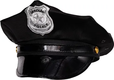 Produktbild von Schwarze Special Police Polizeimütze als Kostüm Zubehör