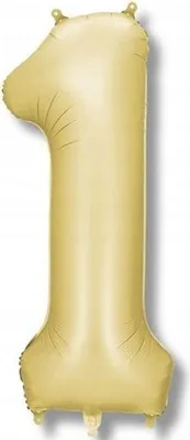 Produktbild von Folienballon Nummer „1“, 86cm, gold