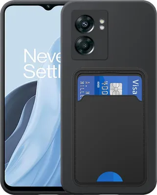 Obrázek produktu pro Vhodné pro OnePlus Nord N300 Pouzdro na telefon s držákem karet TPU - Flexibilní zadní kryt Silikonové pouzdro TPU s přihrádkou na karty - Black - Smartphonics