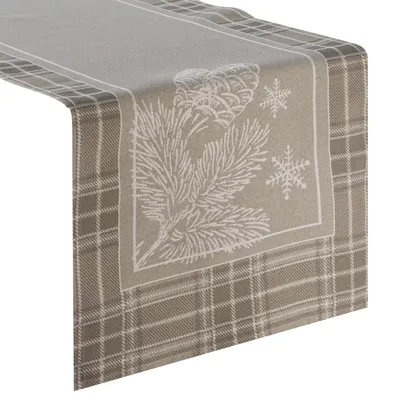 Produktbild von Eurofirany Tischläufer Weihnachten beige 140 cm x 45 cm Dekoration