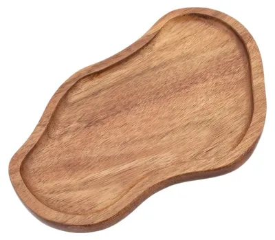 Image de Plateau en bois, petit, en bois d'acacia, 18,7 x 11,5 x 1,5 cm, décoratif