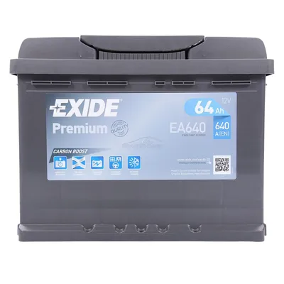 Produktbild von EXIDE Premium Starterbatterie 12V 64Ah 640A/EN B13 L2 für Auto LKW Batterie