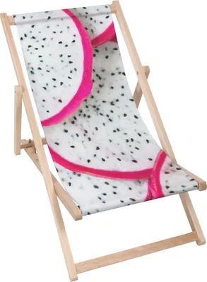 Produktbild von Dreamroots Liegestuhl klappbar Holz, Buchenholz bis zu 130 kg, Sonnenliege klappbar mit 3-stufiger Neigungsregulierung der Rückenlehne, Dragon Fruit