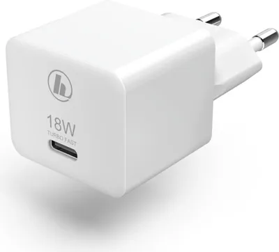 Produktbild von Hama Mini-Ladegerät USB-C PD/QC, 18W, weiß