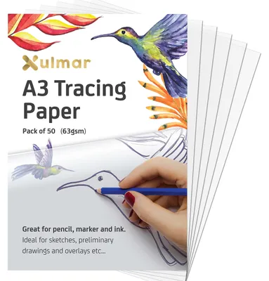 Transparentpapier A3 63 g/m², 50 Blatt, für Skizzen & Nähpatronen