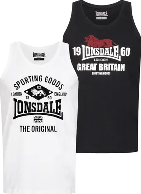 Zdjęcie produktu dla Męski singlet slim fit double pack BIGGIN Black/White S Lonsdale