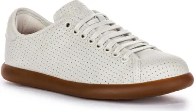 Produktbild von Camper Pelotas Soller perforierte ungefärbte Ledersneaker in Weiß – 5 UK - 38 EU - 7.5W US / White