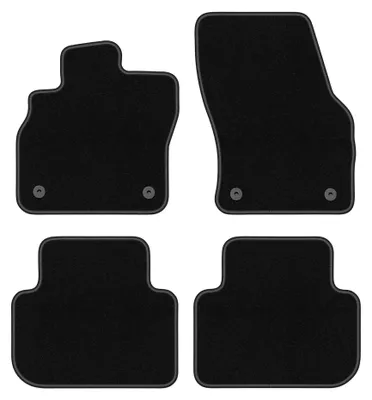 Image de Tapis de sol en moquette pour Audi Q3 2019- (Sportback) – jeu 4 pièces, noirs, sur mesure – Wielganizator BASIC
